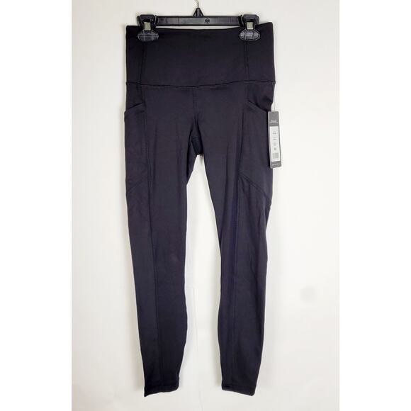 New Yogalicious Lux womens black high waisted ankle length leggings - Picture 1 of 9